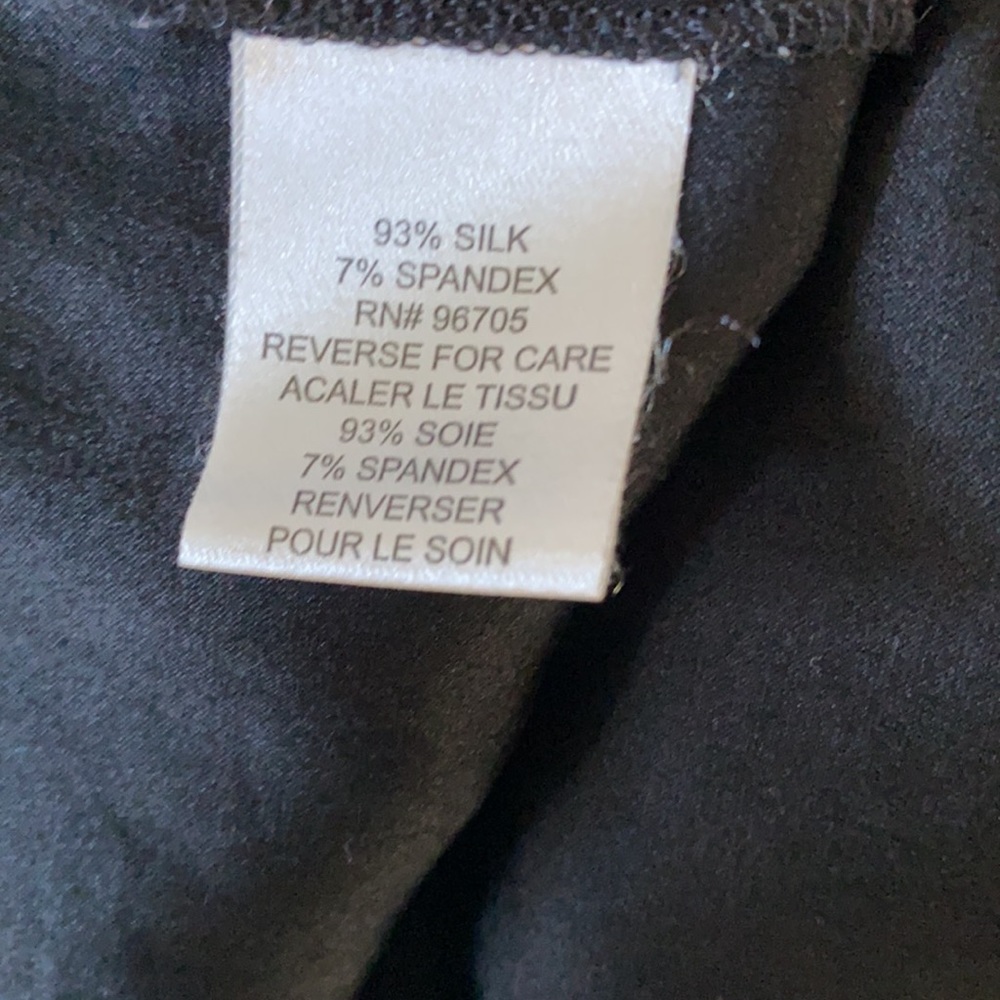 Rebecca Taylor Black Stretch Silk Ruffle Trim Sleeveless Top - Picture 6 of 10